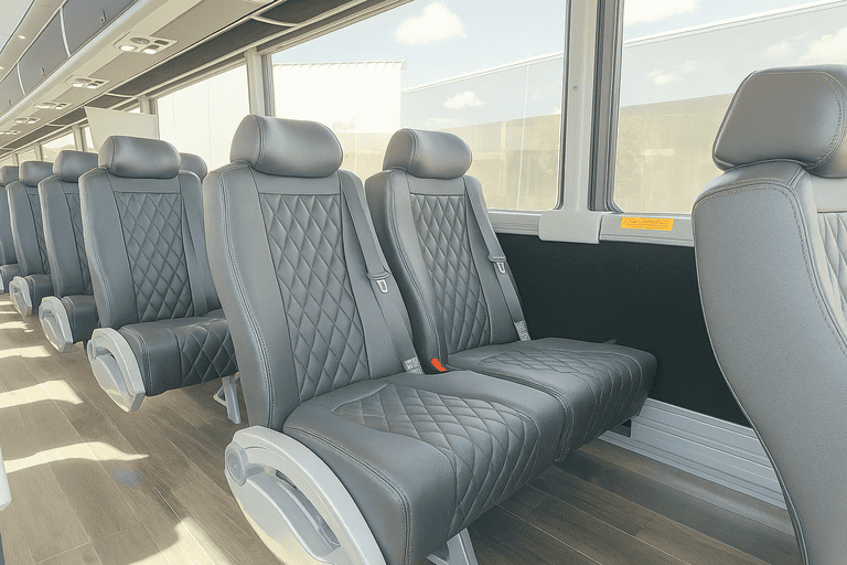 interior of Coach Bus Parma charter bus